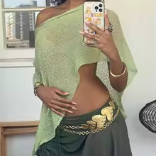 Y2K Aesthetic Vintage Smocked T-Shirt