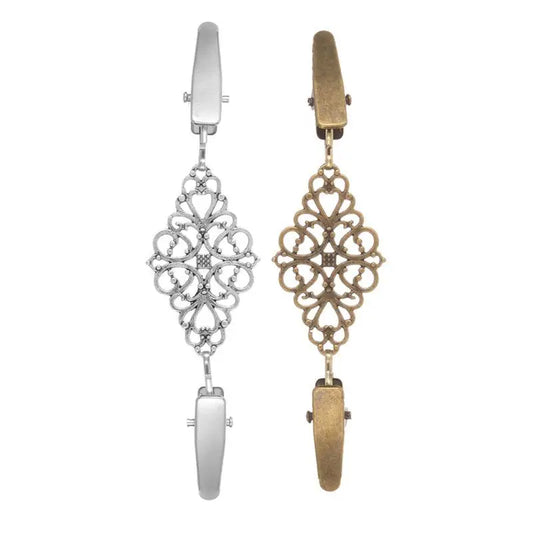 Retro Flower Pattern Cinch Clip