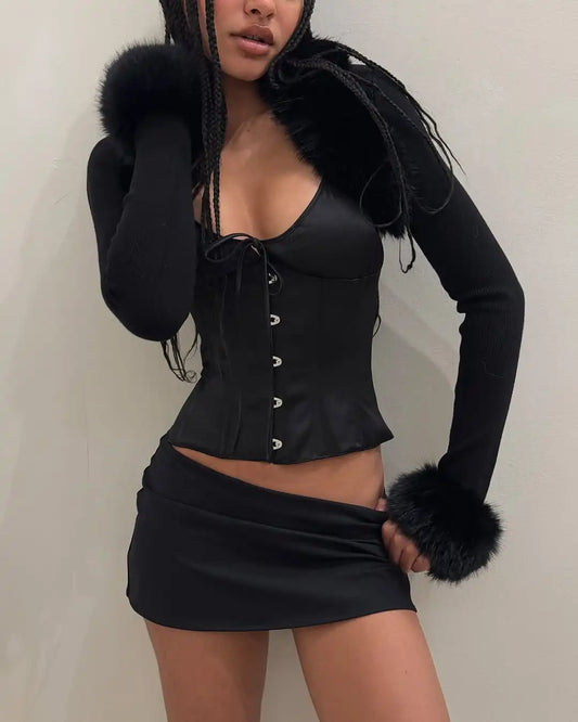 Guiz Low-Waist Elastic Hip Skirt 